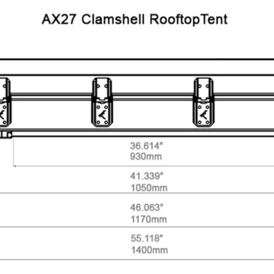 AX27 Clamshell Rooftop Tent